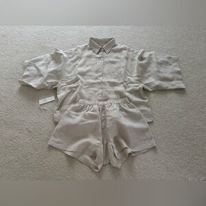 Deiji Studios The 03 Set in Oatmeal Linen - size S-M